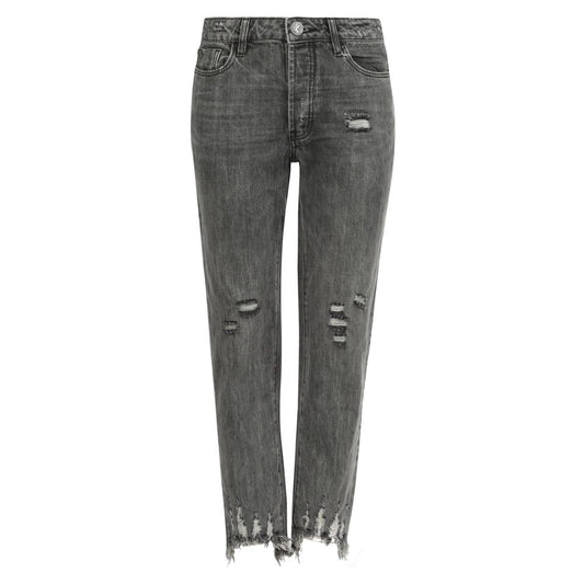Dark Gray Cotton Women's Jean
