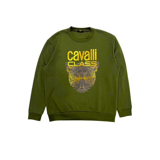 Green Cotton Men Sweater