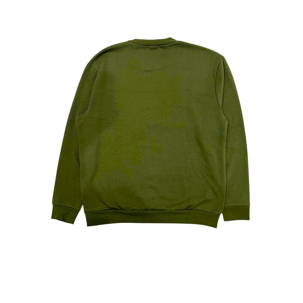 Green Cotton Men Sweater