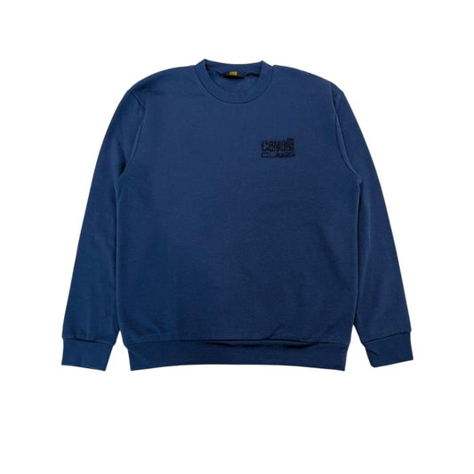 Blue Cotton Men Sweater