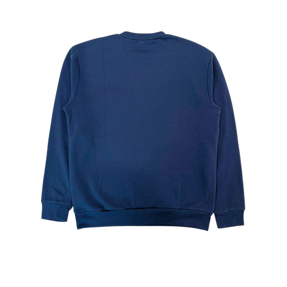 Blue Cotton Men Sweater