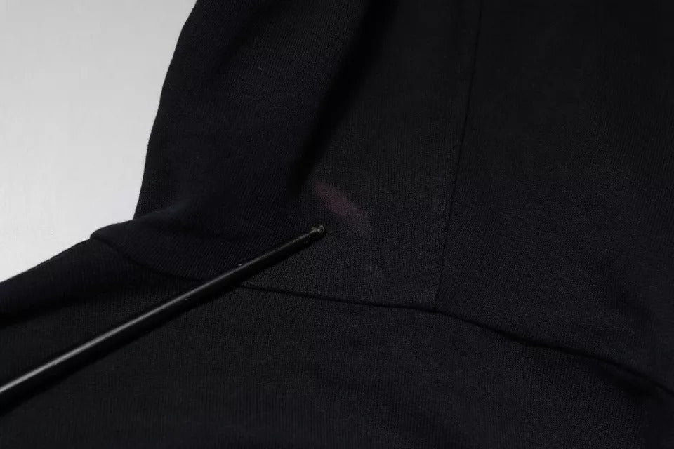 Black Logo Full Zip Hooded Sweatshirt Sweater