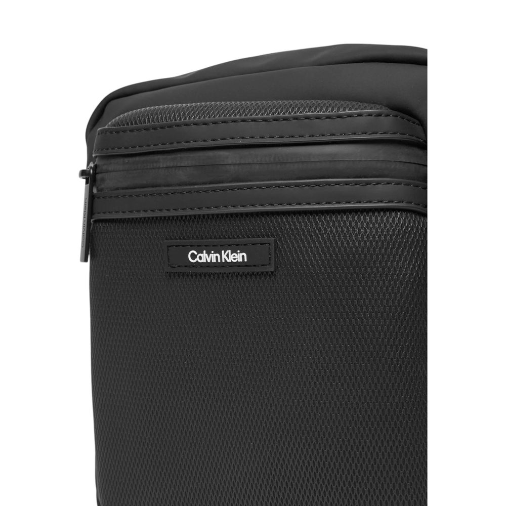 Black Polyethylene Messenger Bag