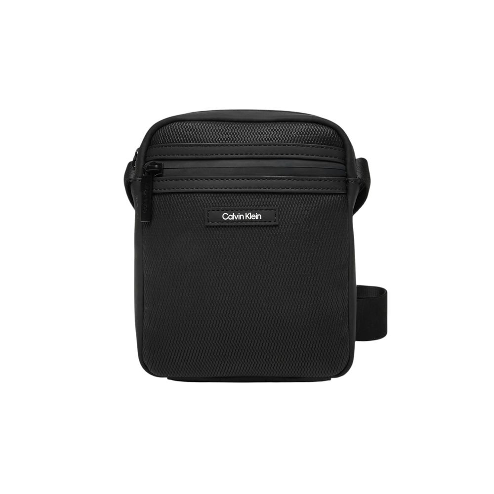 Black Polyethylene Messenger Bag