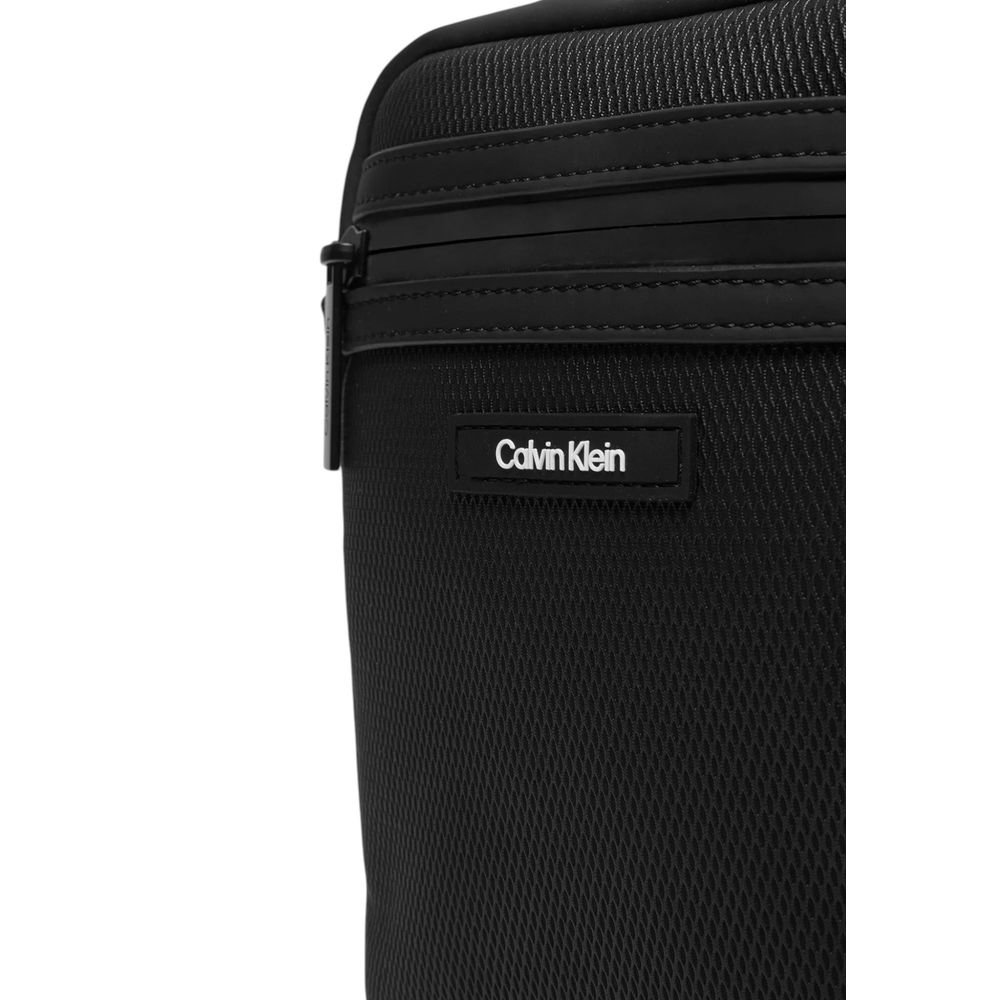 Black Polyethylene Messenger Bag