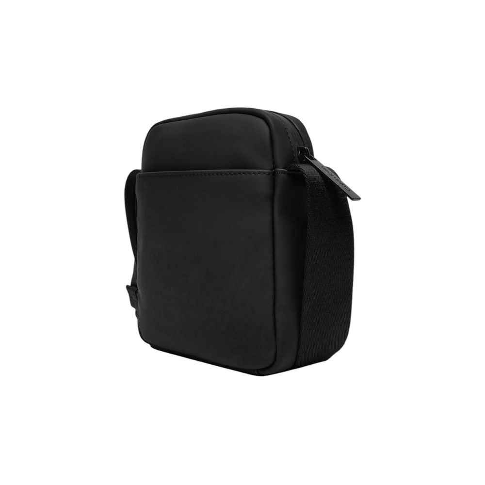 Black Polyethylene Messenger Bag