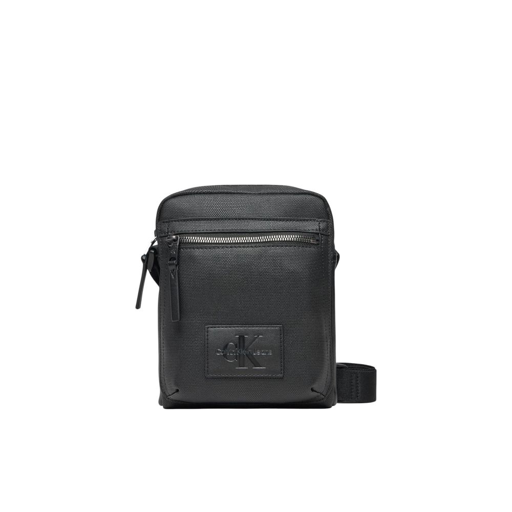 Black Polyethylene Messenger Bag