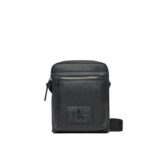 Black Polyethylene Messenger Bag