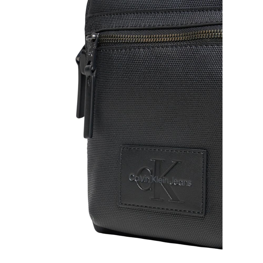 Black Polyethylene Messenger Bag