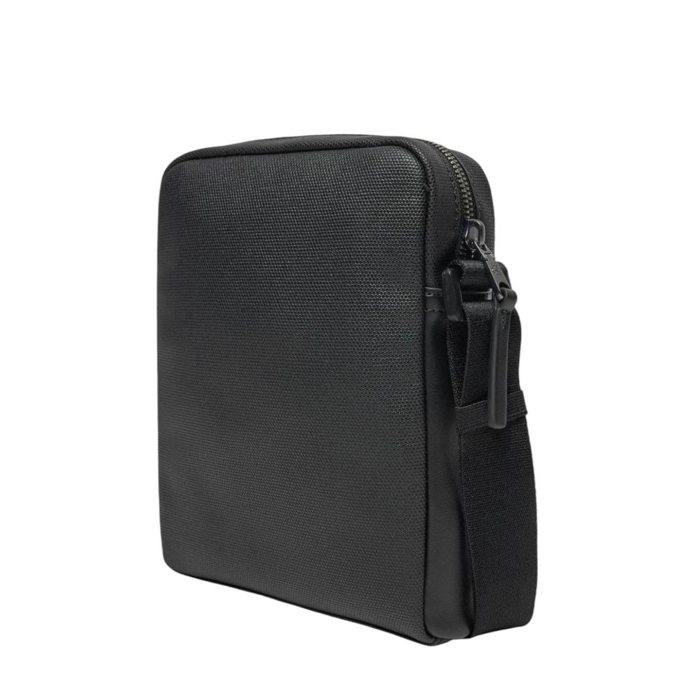Black Polyethylene Messenger Bag