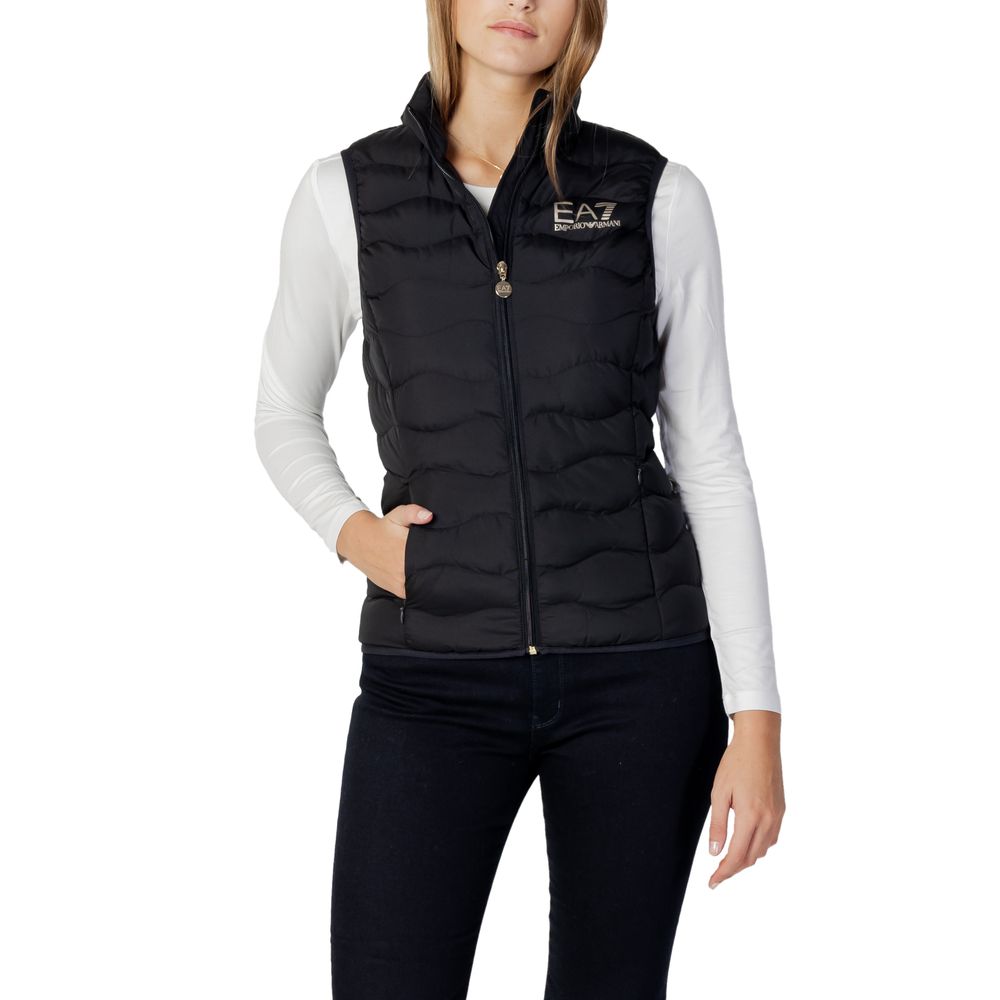 Black Polyester Jackets & Coat