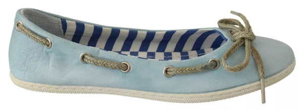 Pantofola D'Oro Minnesota Blue Stripe Flat Slip-On Shoes