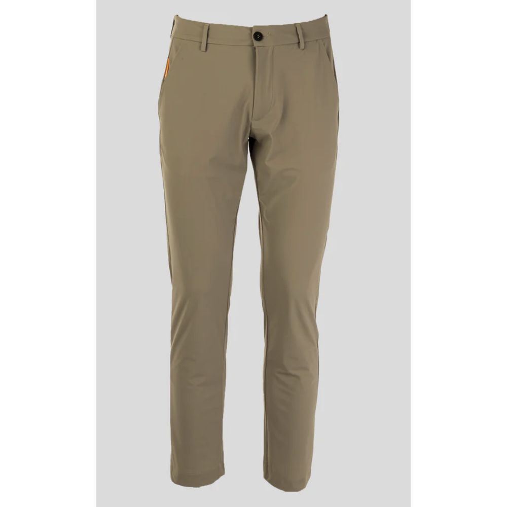 Beige Nylon Jeans & Pant
