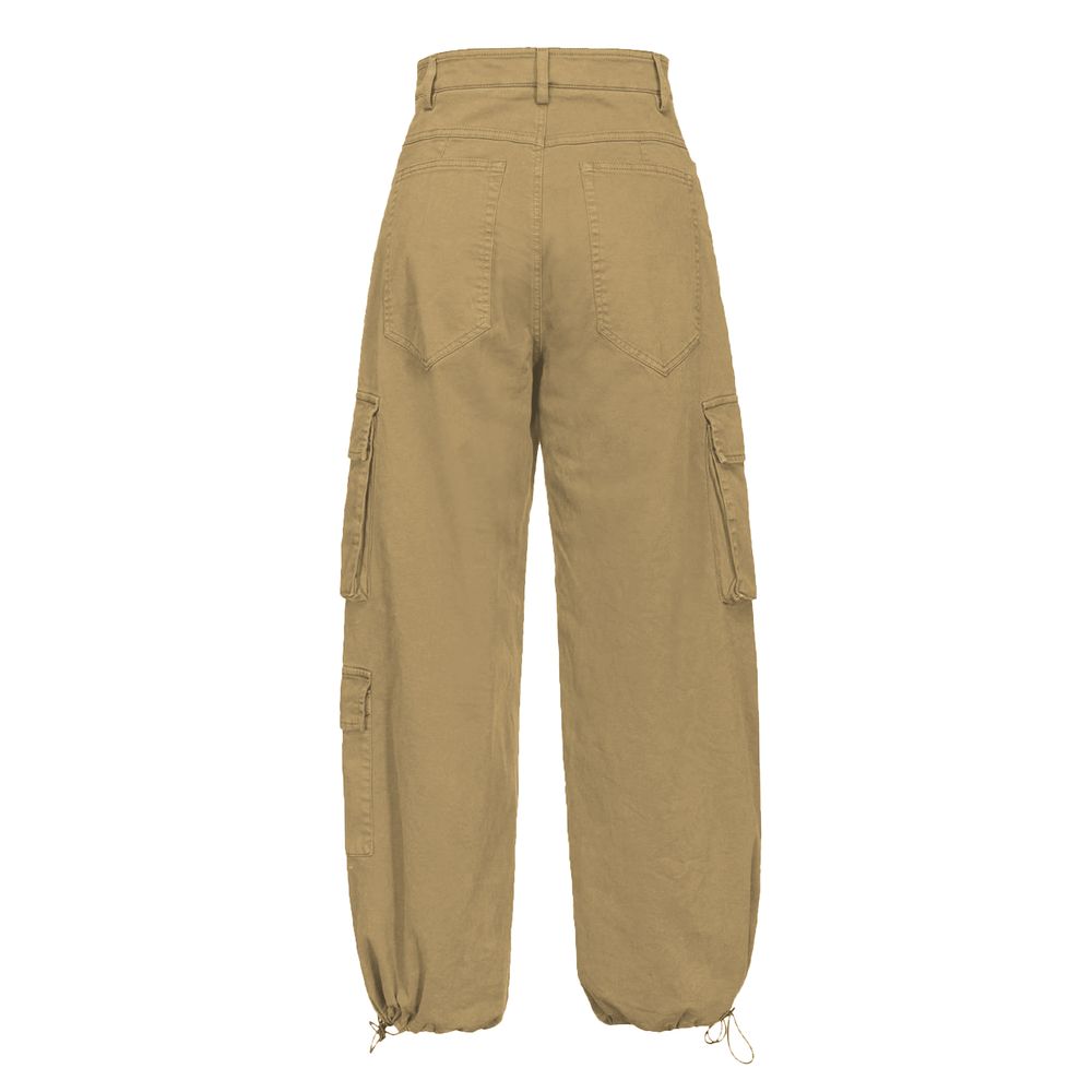 Beige Cotton Jeans & Pant