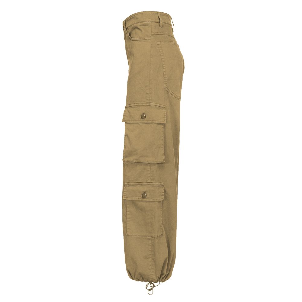Beige Cotton Jeans & Pant