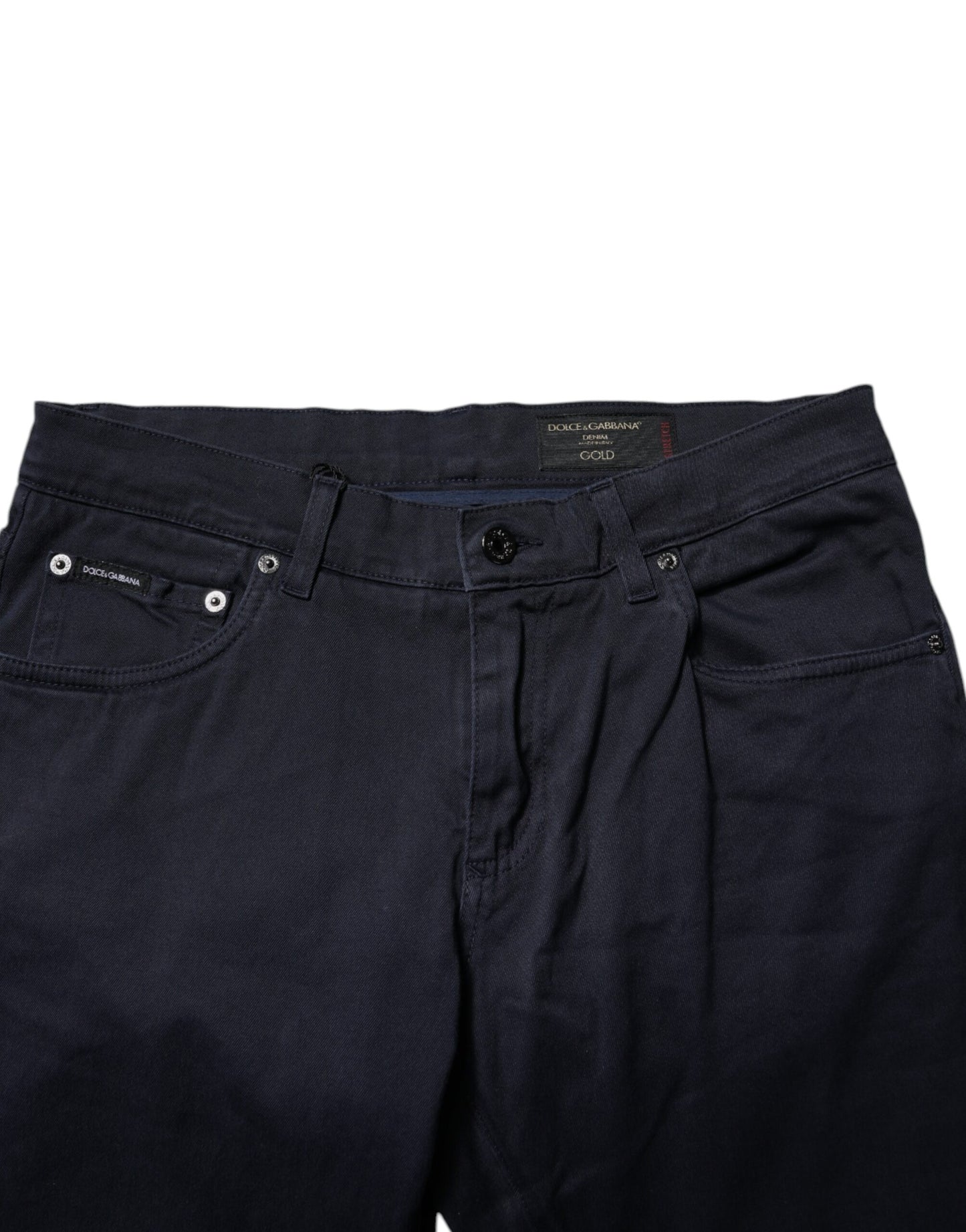 Dark Blue GOLD Cotton Skinny Men Denim Jeans