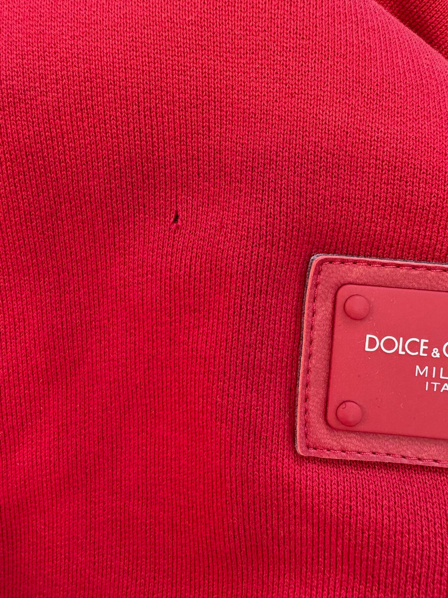 Red Cotton Logo Hooded Sweatshirt Sweater