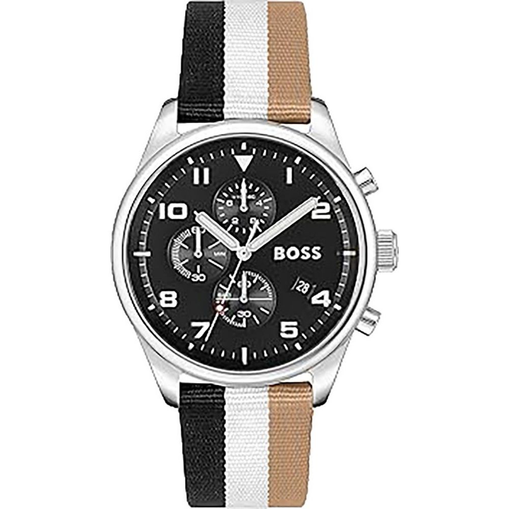 Black And White Leather Watch