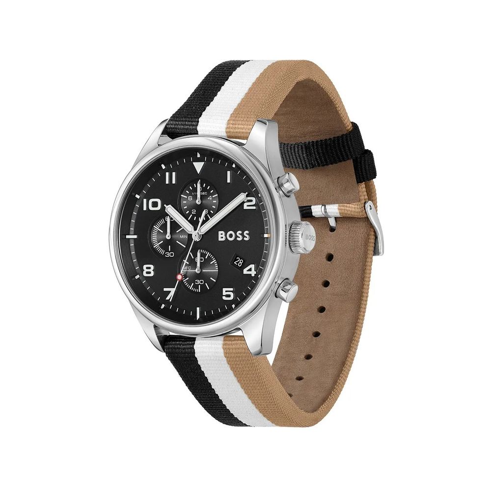 Black And White Leather Watch