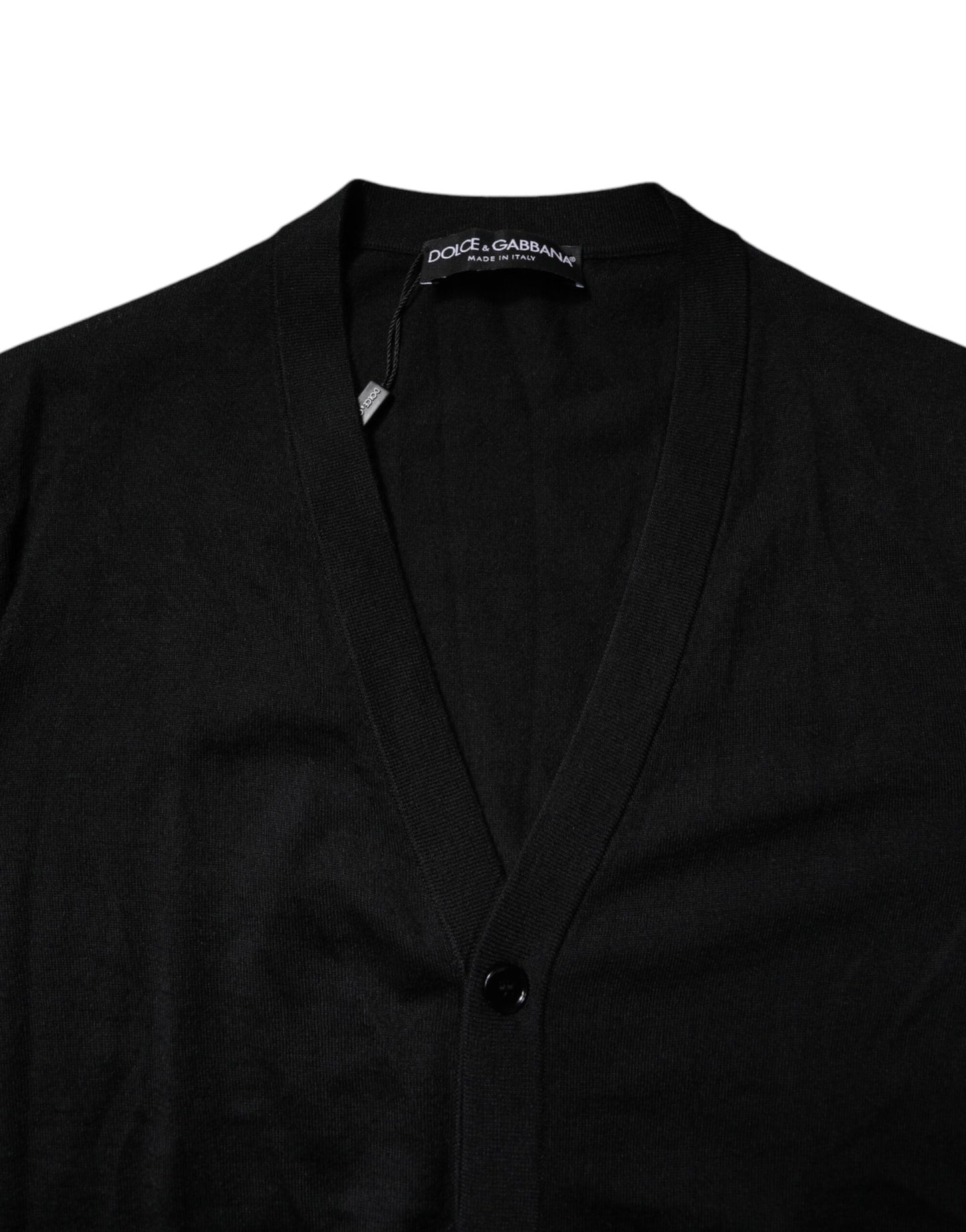 Black Cashmere Button Down Cardigan Sweater