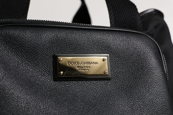 Dolce & Gabbana Black Shoulder Strap Pet Carry Logo Plaque Bag