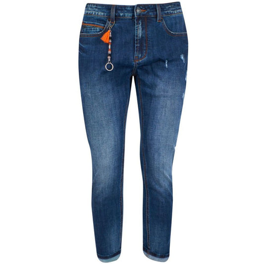 Blue Cotton Men's Slim Fit Jean