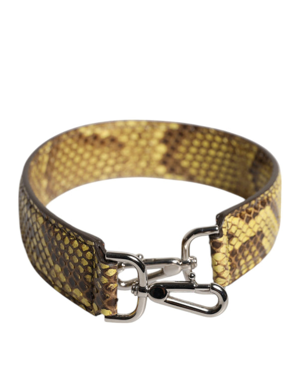 Dolce & Gabbana Yellow Exotic Leather Bag Shoulder Strap
