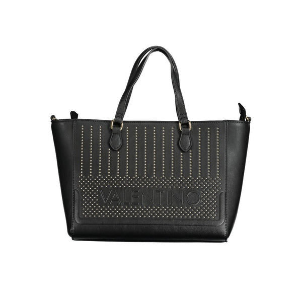 Mario Valentino Nero Polyurethane Women's Bag with Adjustable Shoulder Strap