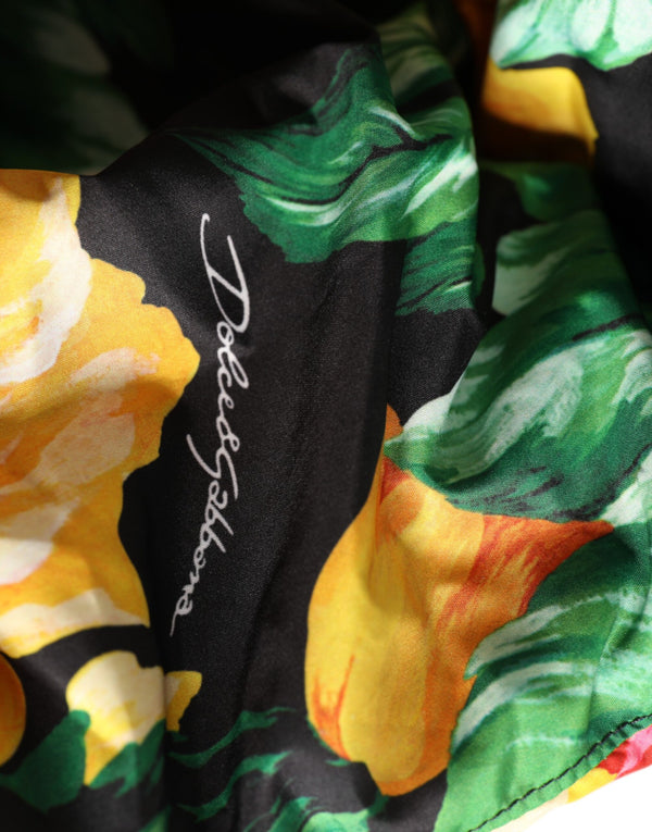 Dolce & Gabbana Multicolor Floral Print Whole Head Wrap Hat
