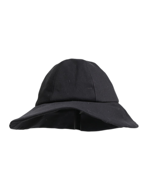 Dolce & Gabbana Black Cotton Wide Brim Bucket Hat