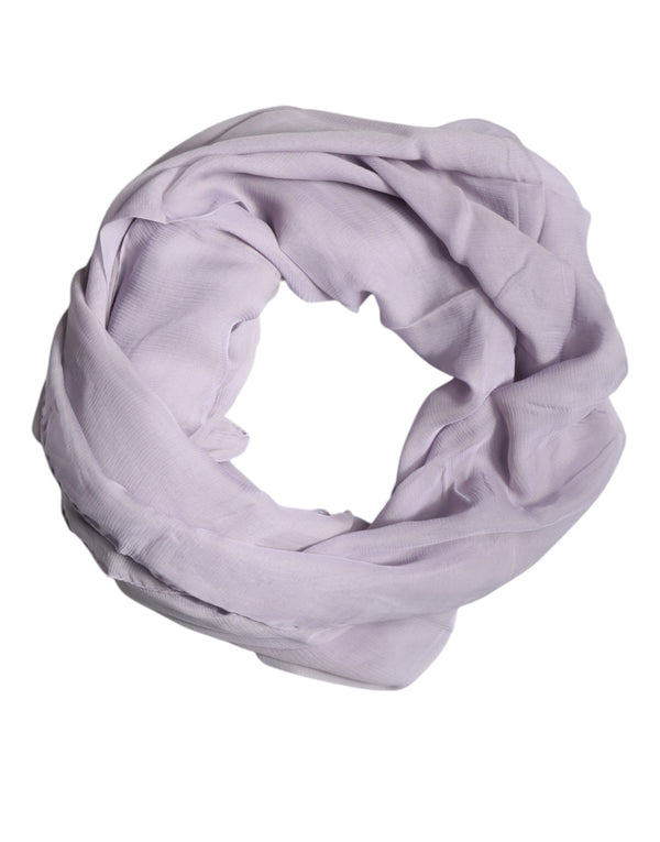 Dolce & Gabbana Purple Silk Rectangle Wrap Shawl Scarf