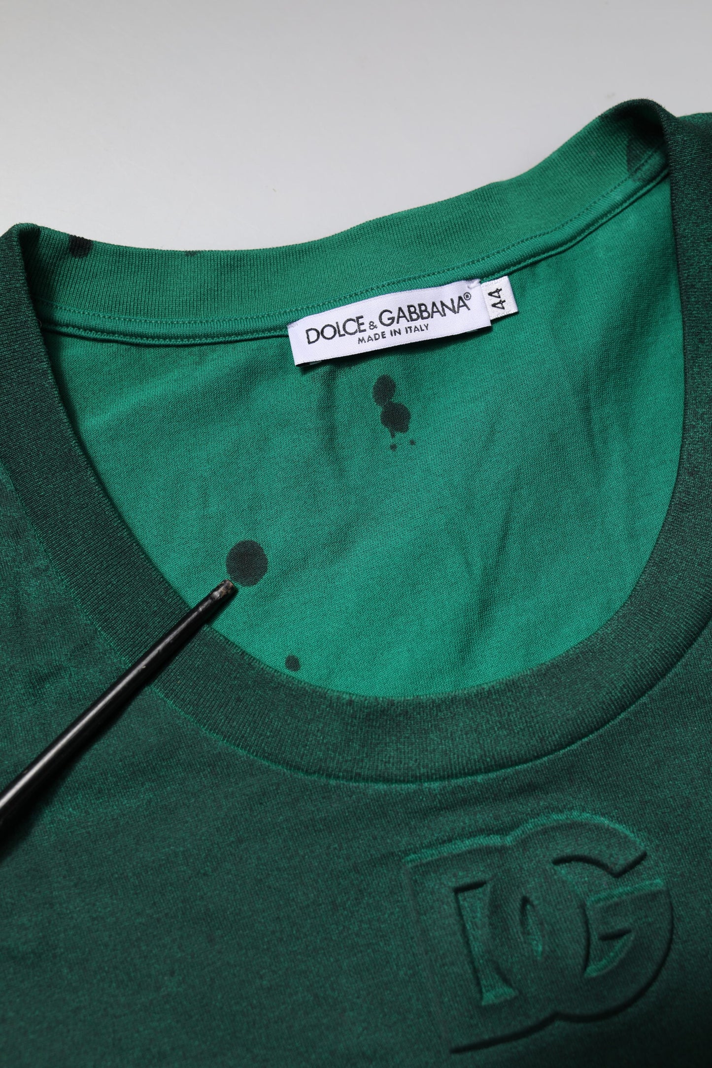 Dolce & Gabbana Green Cotton Round Neck Short Sleeves T-shirt