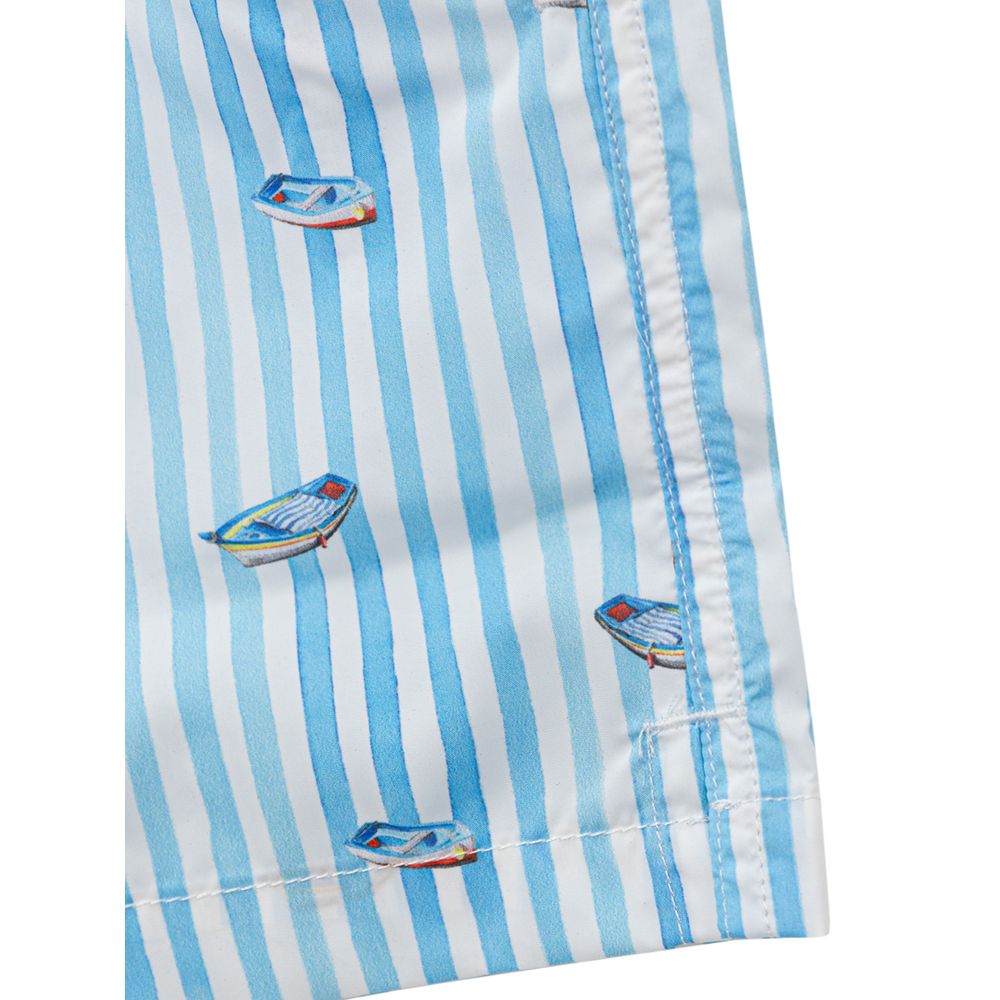 Light Blue Polyester Swimwear