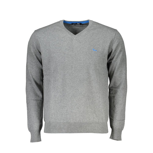 Gray Cotton Men Sweater