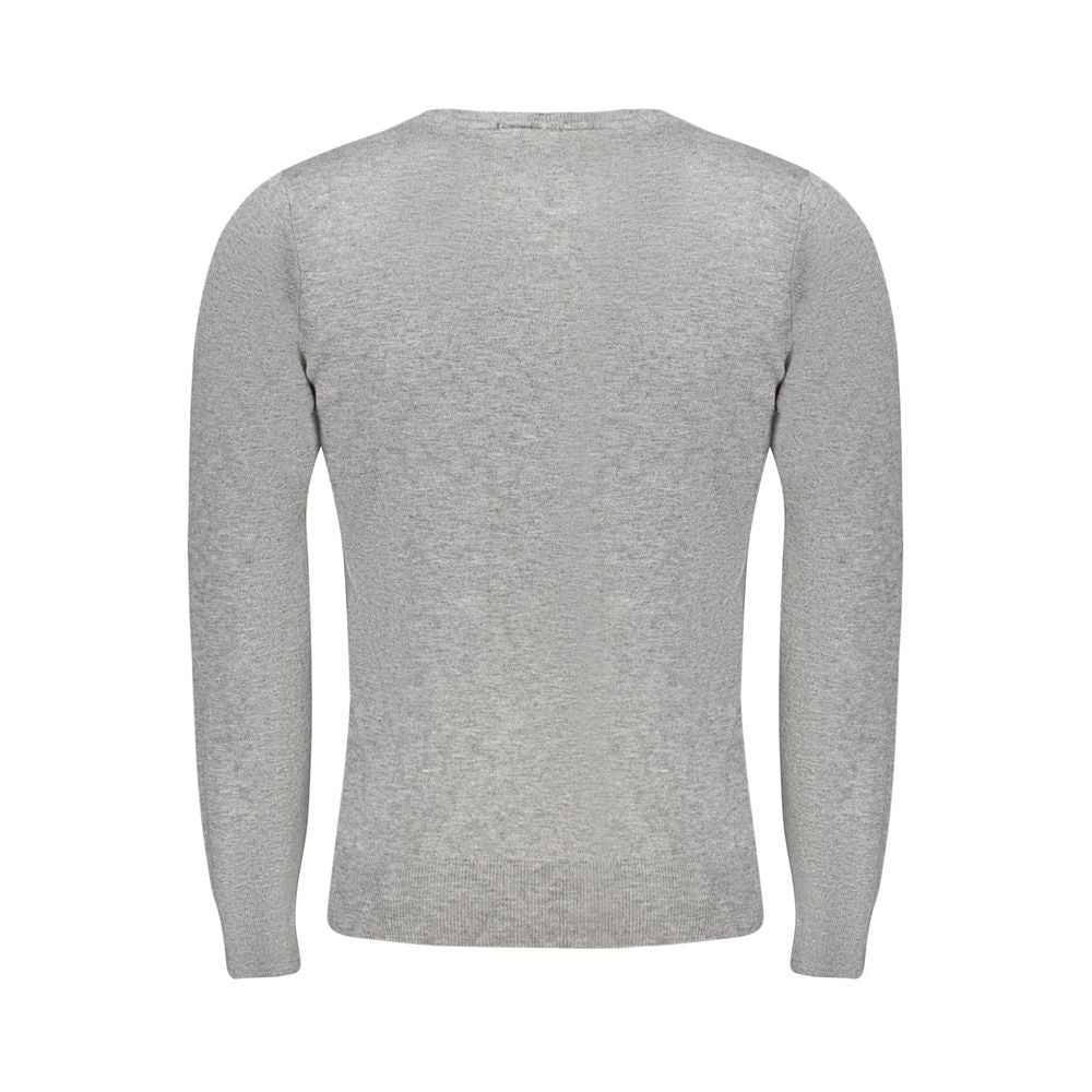 Gray Polyester Men Sweater