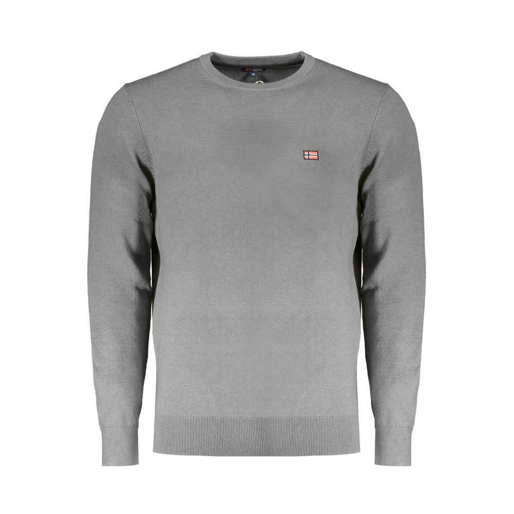 Gray Polyester Men Sweater