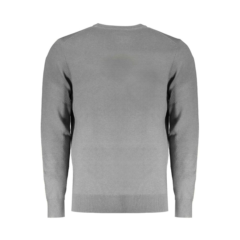 Gray Polyester Men Sweater