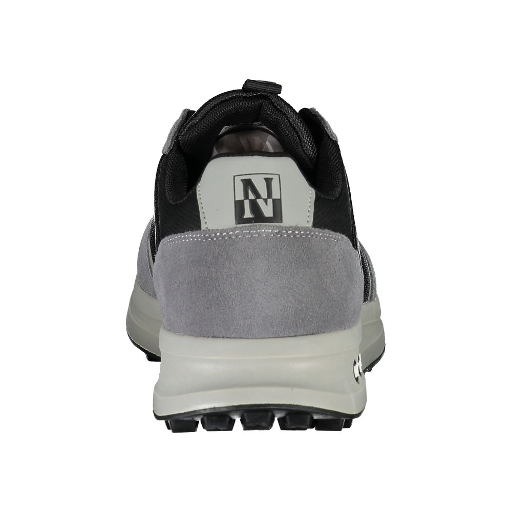 Gray Leather Men Sneaker