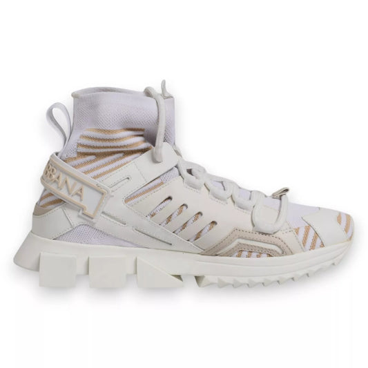 White Sorrento Socks Trekking Sneakers Shoes