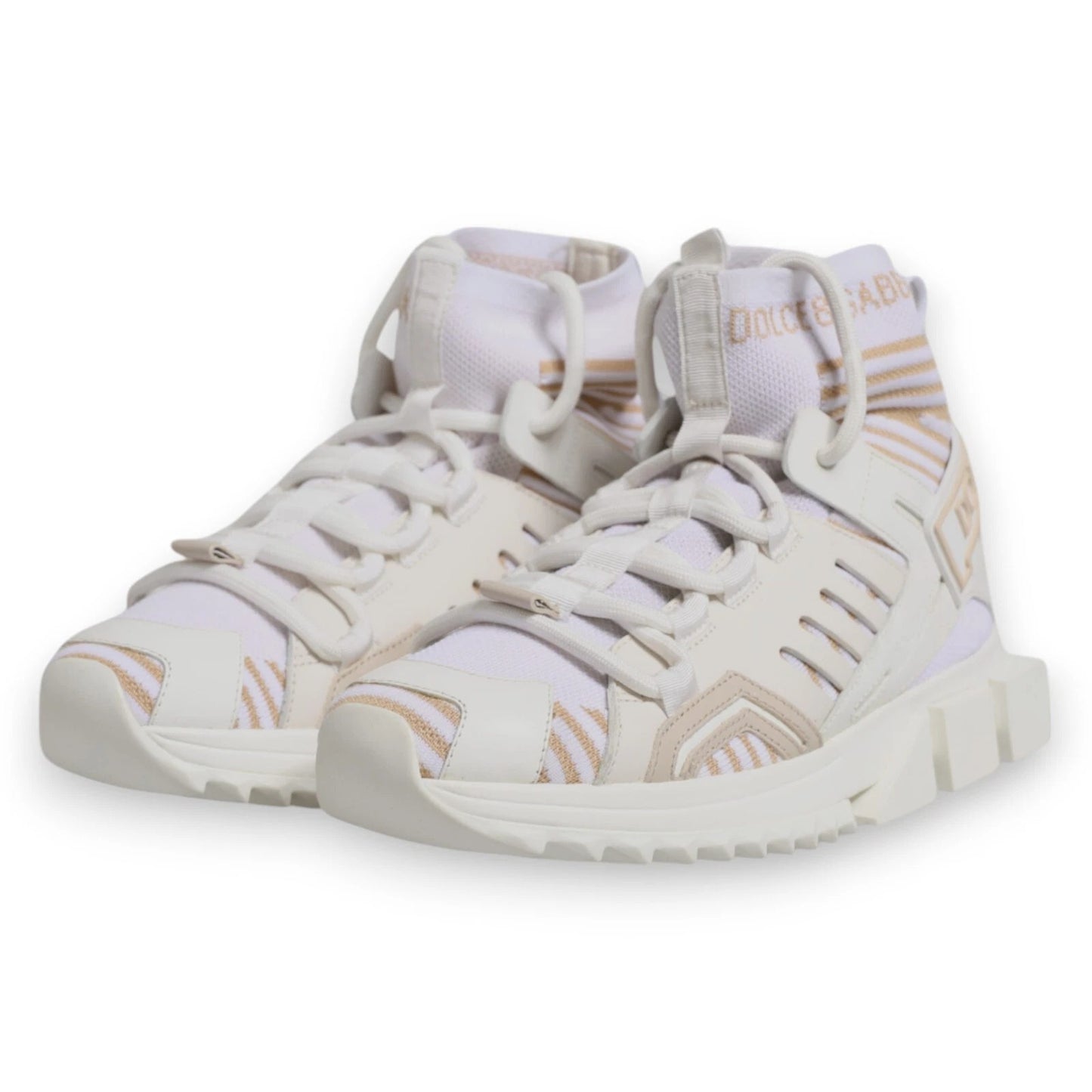 White Sorrento Socks Trekking Sneakers Shoes