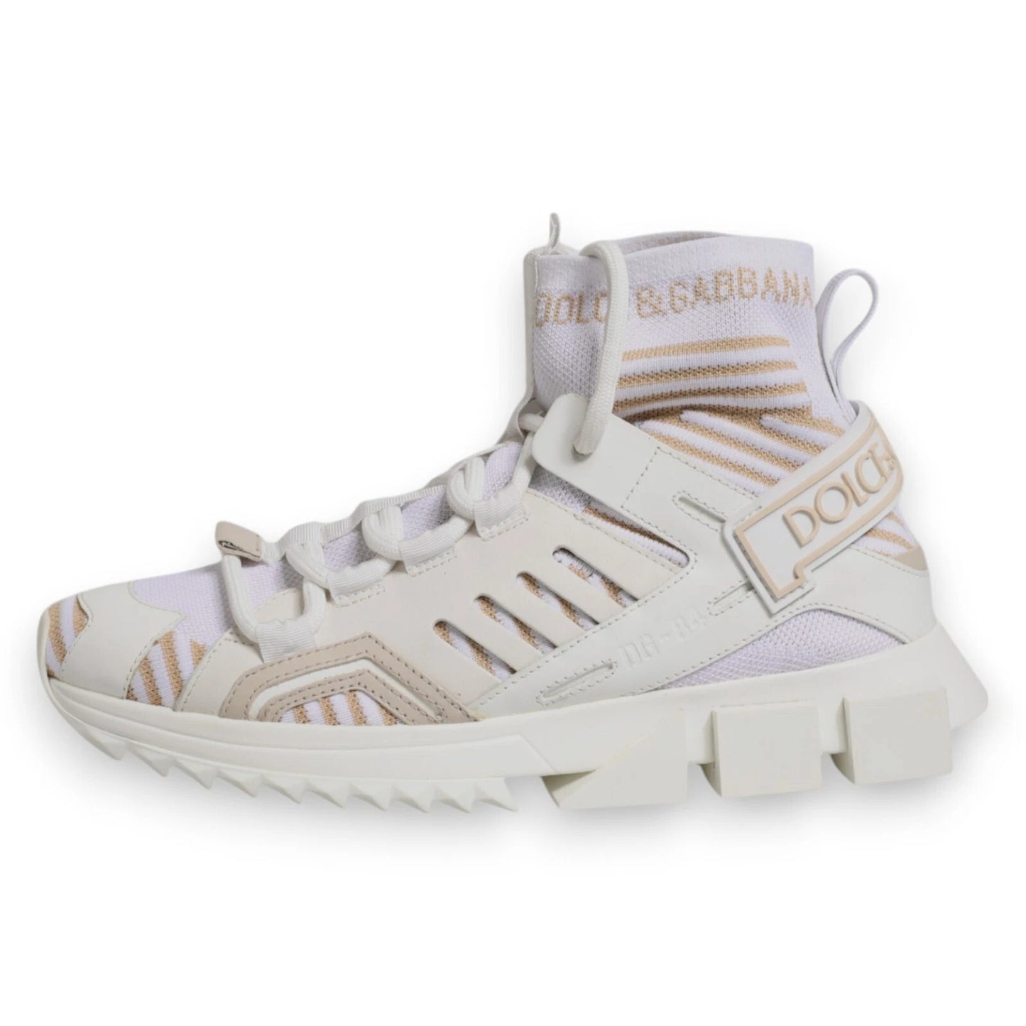 White Sorrento Socks Trekking Sneakers Shoes