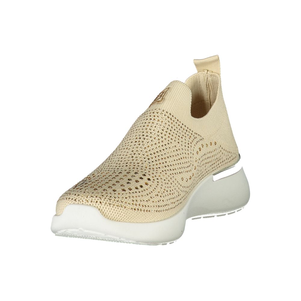 Beige Polyester Women Sneaker