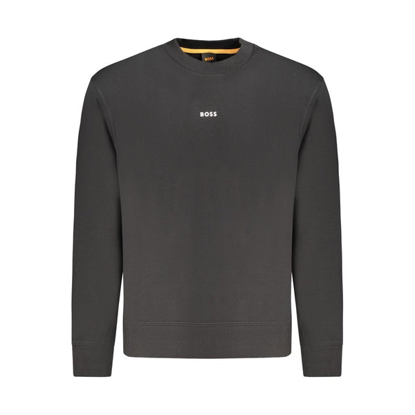 Hugo Boss Black Cotton Men Sweatshirt