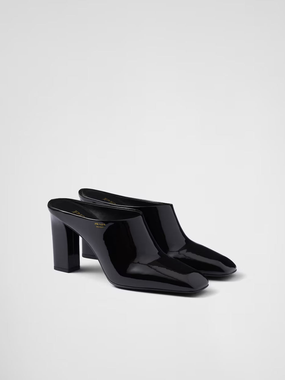 Patent leather heeled sandals