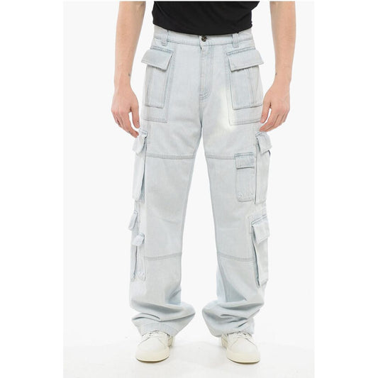 Versace Light Washed Cargo Denims 28cm