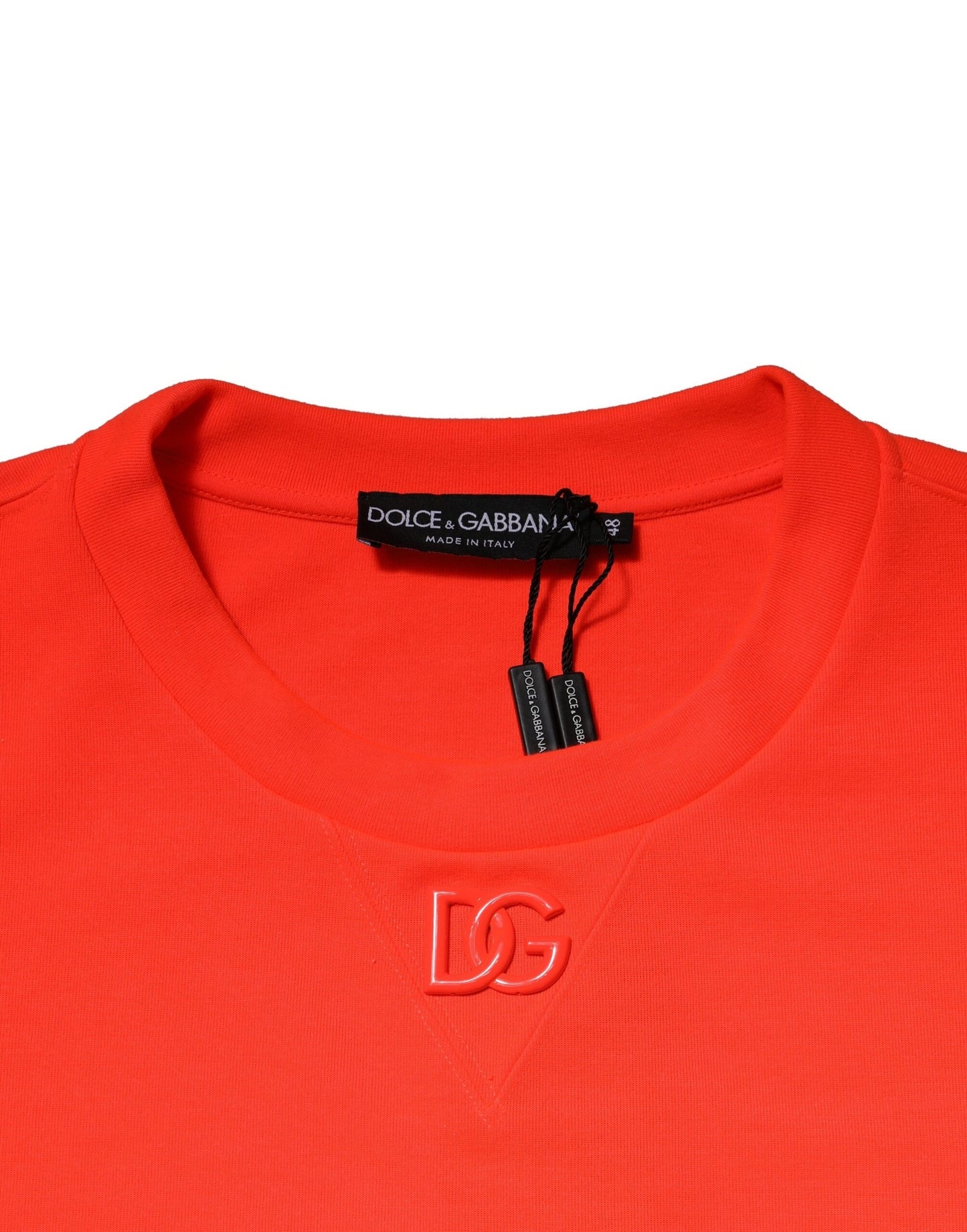 Dolce & Gabbana Orange Polyester DG Logo Sweatshirt Sweater