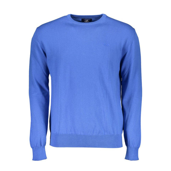 La Martina Blue Cotton Men's Knitwear Shirt