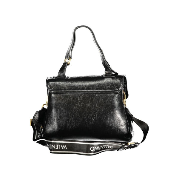 Mario Valentino Nero Poliuretano Women Bag With Adjustable Handle