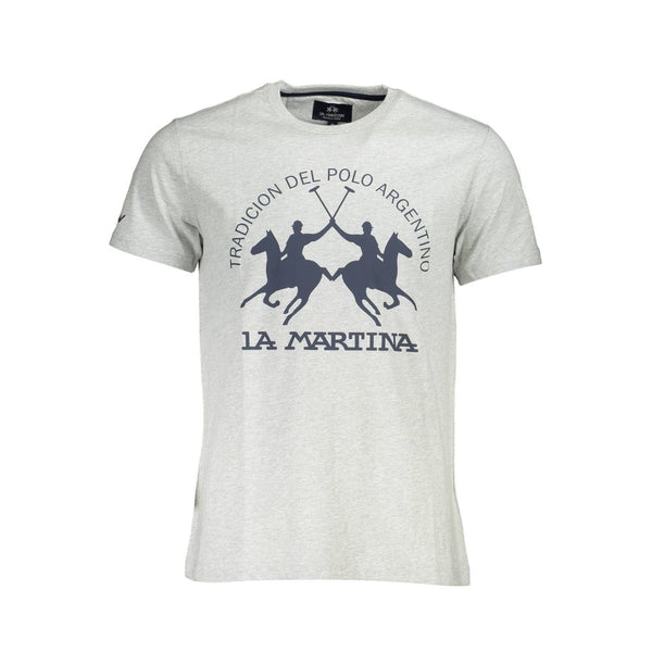 La Martina Grigio Cotton Men's T-Shirt