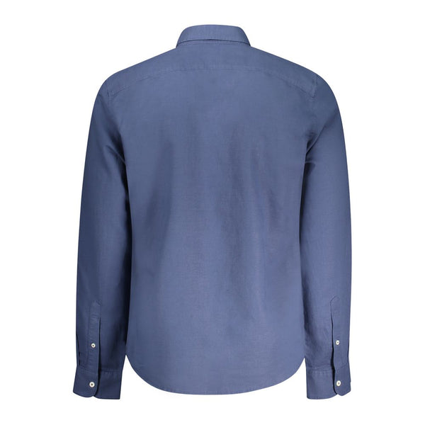 Timberland Blu Linen Men Shirt